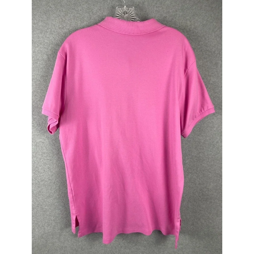 Polo Ralph Lauren Polo Shirt Mens L Pink Green Pony Short Sleeve Preppy‎ Casual